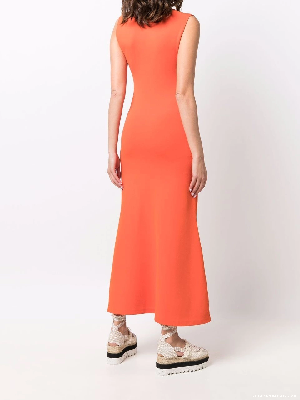 Affordable sleeveless flared dress Stella Women McCartney square-neck 0630